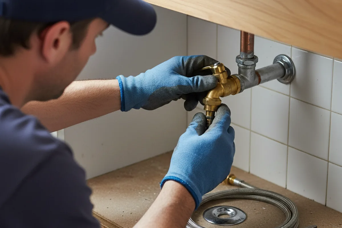 Shutoff valve and fitting work during Emergency Plumbing in Overton